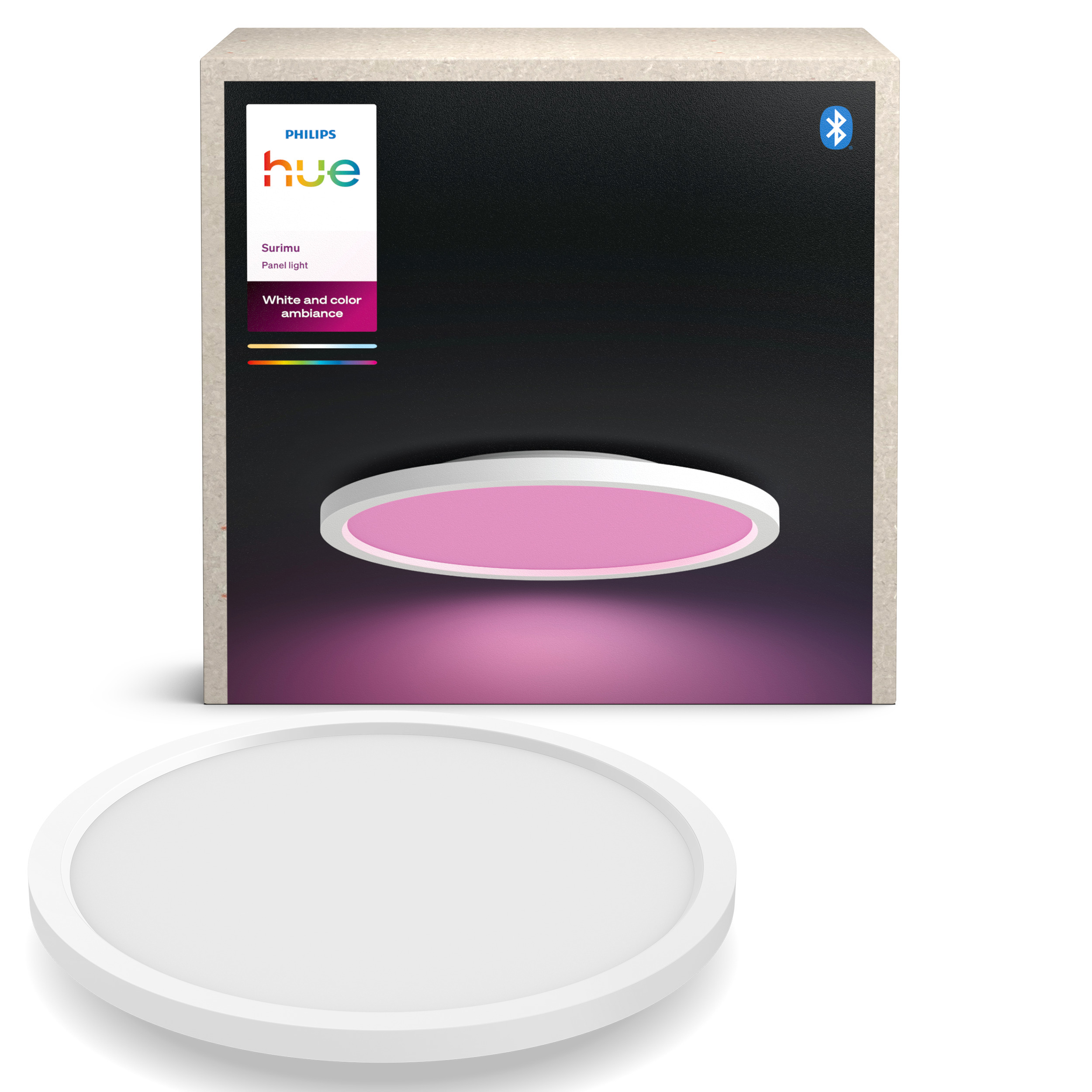 Philips Hue Surimu täisvärviline laevalgusti 40 W, 2000-6500K, 2850 lm, ümmargune, valge