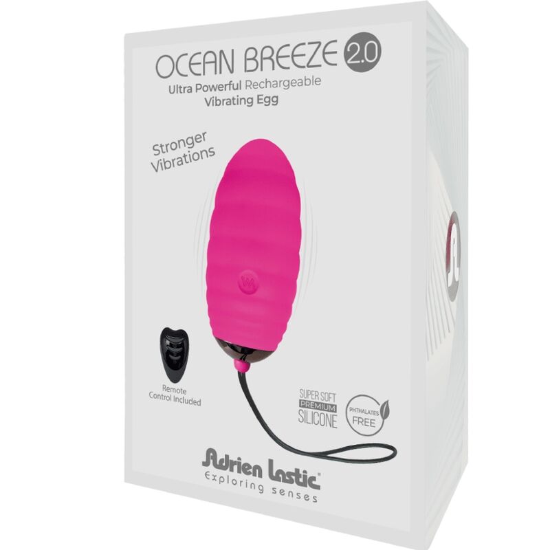 ADRIEN LASTIC - OCEAN BREEZE 2.0 RECHARGEABLE VIBRATING EGG REMOTE CONTROL PINK - Image 4