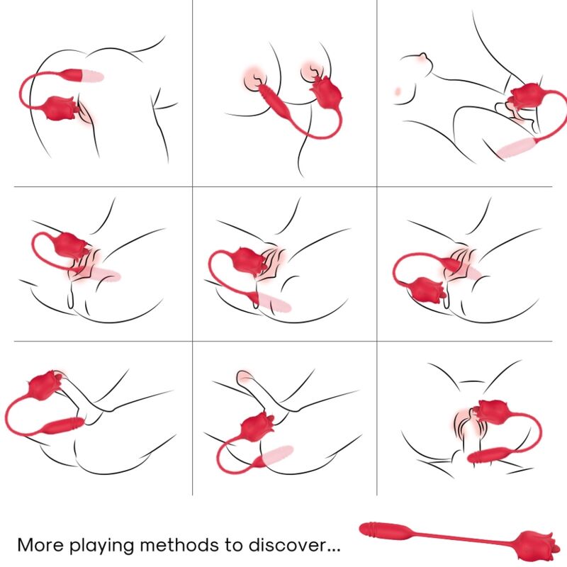 ARMONY - 3-IN-1 PINK, STIMULATOR, SUCTION AND UP&DOWN WITH RED TAIL - Image 2