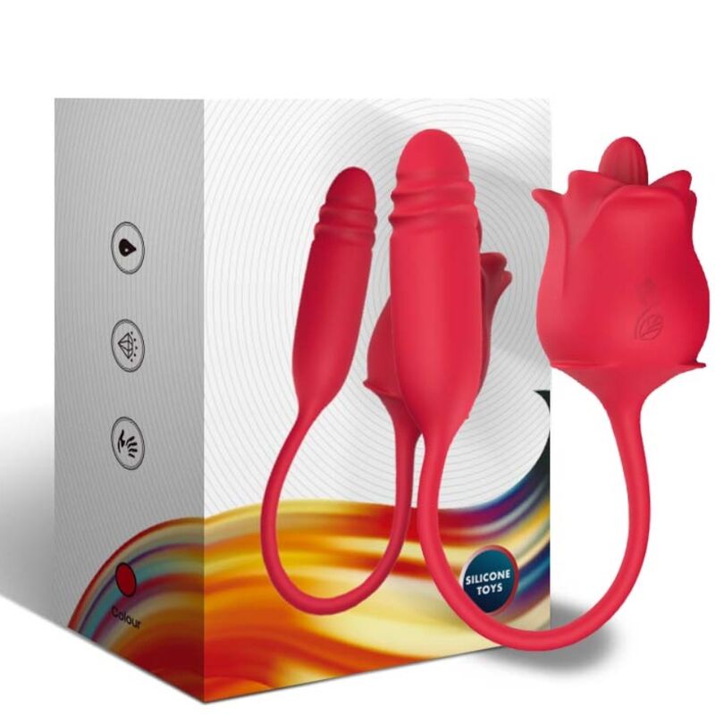 ARMONY - 3-IN-1 PINK, STIMULATOR, SUCTION AND UP&DOWN WITH RED TAIL - Image 5