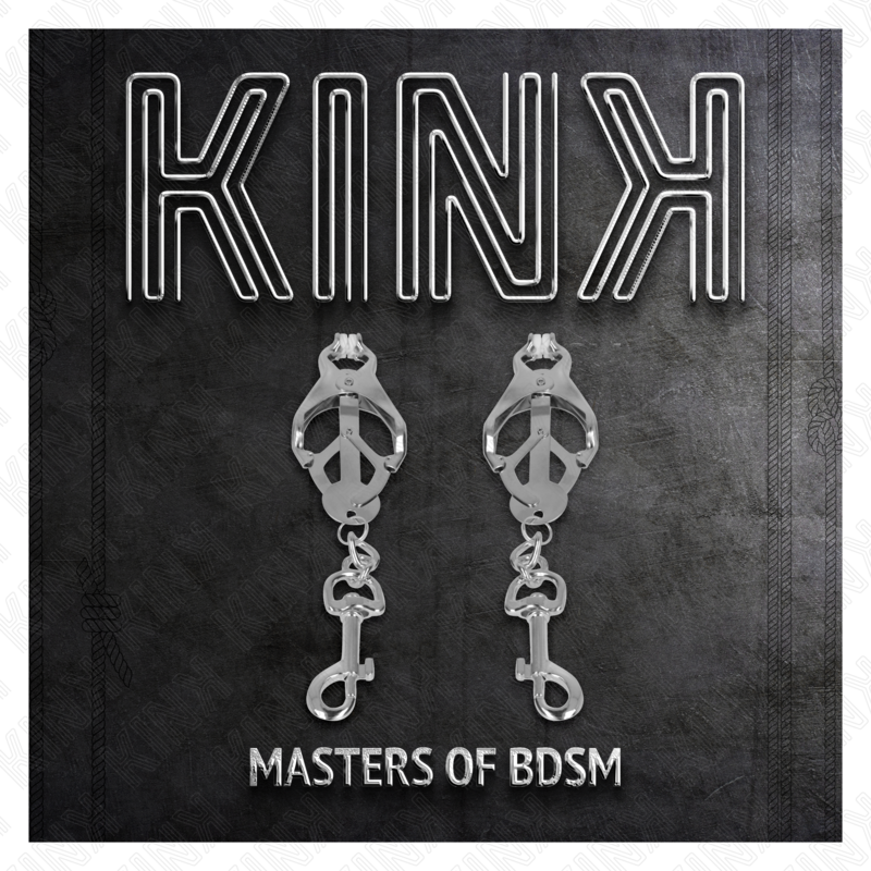 KINK - JAPANESE CLOVER NIPPLE CLAMPS WITH HOOKS SILVER - Image 5