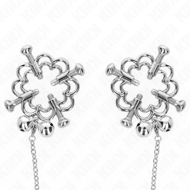 KINK - METAL FLOWER NIPPLE CLAMPS WITH CHAIN - Image 2