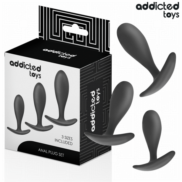ADDICTED TOYS - SET OF 3 ANAL PLUG SILICONE MODEL 2