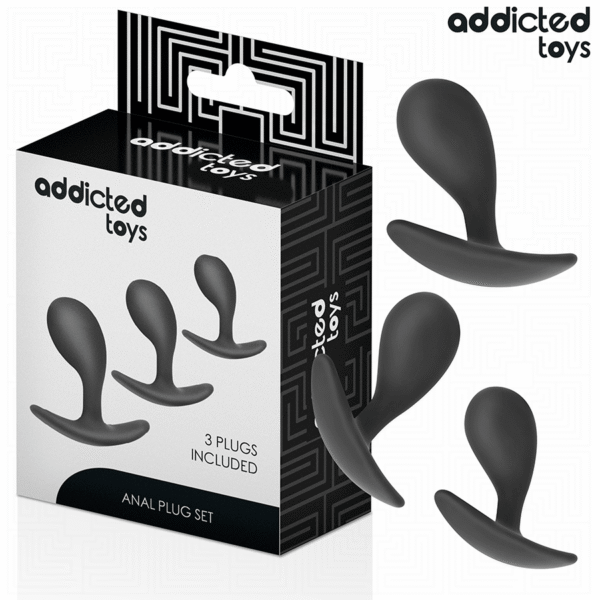 ADDICTED TOYS - SET OF 3 ANAL PLUG SILICONE MODEL 3