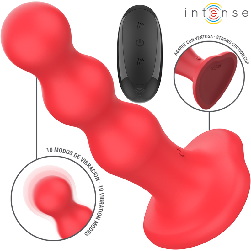 INTENSE - CODY VIBRATOR WITH SUCTION CUP RED REMOTE CONTROL - Image 2