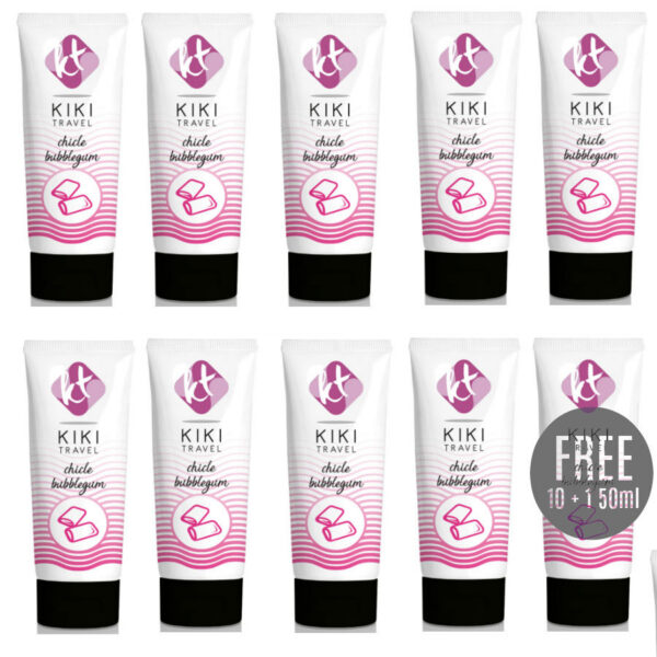 KIKÍ TRAVEL - GUM FLAVOR LUBRICANT 50ML 10 + 1 FREE