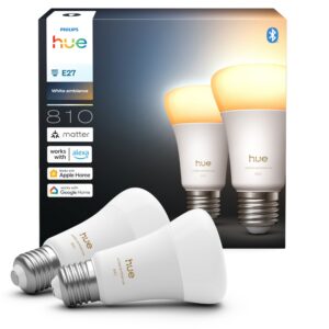 Philips Hue LED nutipirn, valge meeleoluvalgus, E27, 810 lm, 2 tk pakis