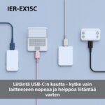 Sony IER-EX15C kõrvasisesed kõrvaklapid, USB-C, mustad - Pilt 2