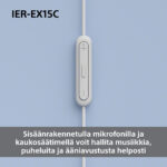 Sony IER-EX15C kõrvasisesed kõrvaklapid, USB-C, mustad - Pilt 5