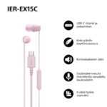 Sony IER-EX15C kõrvaklapid, USB-C, roosad - Pilt 2