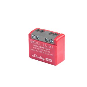 Shelly 1PM Mini Gen4 älykytkin, punainen