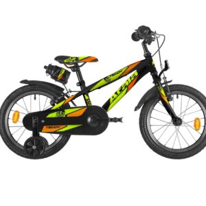 Atala Teddy Boy 16" polkupyörä, 1-vaihteinen, musta/neonkeltainen