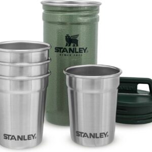 Stanley The Pre-Party Shot Glass Set shottilasit ja säilytysrasia, Hammertone Green