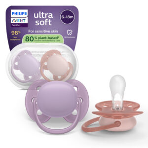 Philips Avent Ultra Soft lutt, 6-18 kuud, lilla ja roosa, 2 tk