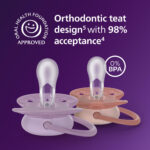 Philips Avent Ultra Soft lutt, 6-18 kuud, lilla ja roosa, 2 tk - Pilt 3