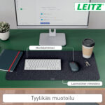 Leitzi vildist hiirematt, 70 x 36 cm, tumehall - Pilt 5