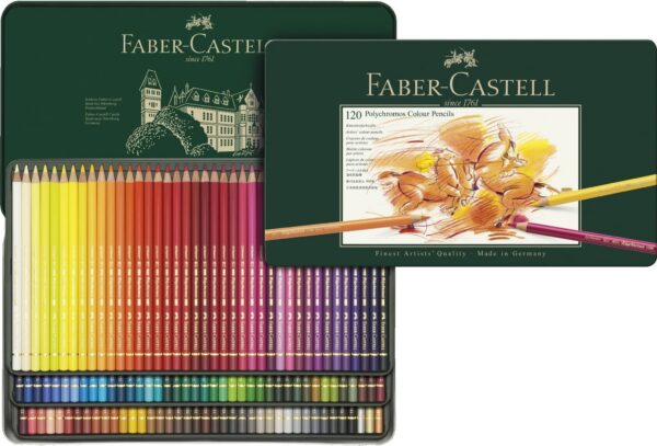 Faber-Castell Polychromos värvipliiatsid plekkkarbis, 120 värvi - Pilt 3