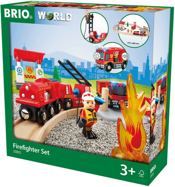BRIO World 33815 - tuletõrjeauto rööbastee komplekt - Pilt 3