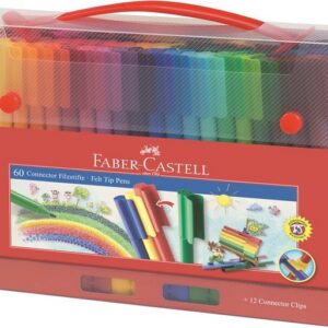 Faber-Castell Connector viltpliiats, 60 värvi ümbrises