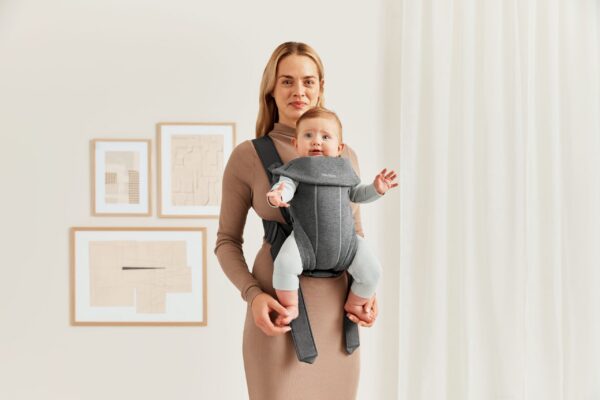 BabyBjörn Mini 3D Jersey seljakott, tumehall - Pilt 4