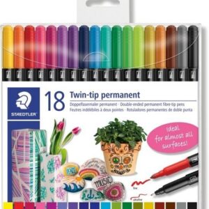 Staedtleri kahe otsaga fiiberoptiline pliiats, 18 erinevat värvid