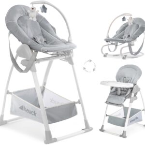 Hauck Sit N Relax 3-ühes söögitool, veniv hall