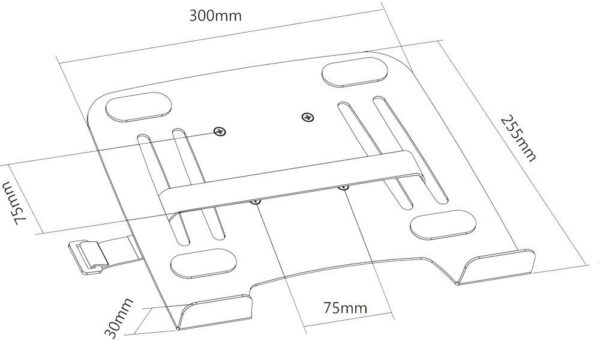 InLine Notebook Mount -lisäosa Vesa 75 -kiinnityksellä - Pilt 4