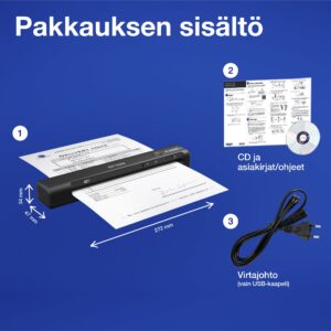 Epson WorkForce ES-60W A4 mobiilne skanner, patareitoitel - Pilt 5