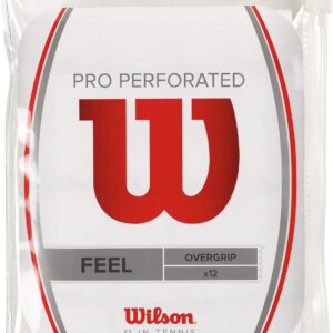 Wilson Pro Overgrip Perforated -grippi, valkoinen, 12 kpl