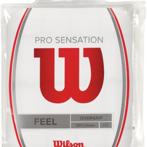 Wilson Pro Overgrip Sensation -grippi, valkoinen, 12 kpl