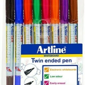 Artline tahvlipliiats, kahe otsaga, 8 värvi