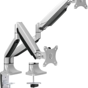 Mozi kahe ekraaniga gaasvedruga lauaalus kahele kuvarile