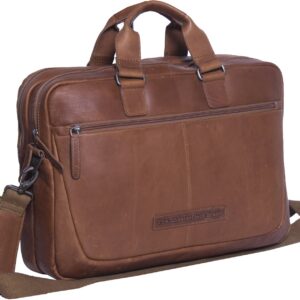 The Chesterfield Brand Seth sülearvutikott 15,6" jaoks, konjakivärvi