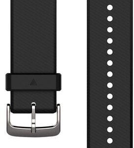 Garmin QuickFit 22 silikoonrihm, must / hõbedane