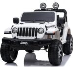 Jeep Wrangler Rubicon 12V laste elektriauto, valge