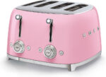 Smeg TSF03PKEU -neljän leivän leivänpaahdin, pinkki