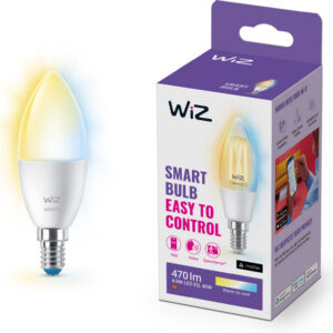 WiZ nutikas pirn, E14, reguleeritav valge - valged valgusvarjud, Wi-Fi, 2700-6500 K, 470 lm