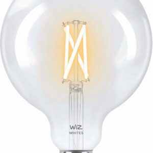 WiZ älylamppu globe, E27, kirkas lasi, tunable white - valkoisen valon sävyt, Wi-Fi, 2700-6500 K, 806 lm, 12,5cm