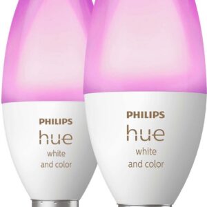 Philips Hue White and Color Ambiance nutikas pirn, E14, küünalpirn, 470 lm, 2 tk