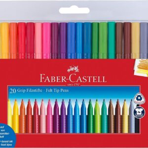 Faber-Castell Grip viltpliiats, 20 värvi komplekt