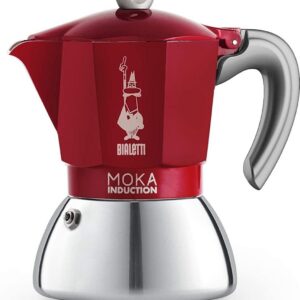 Bialetti Moka Induction Red pähklipann, 4 tassi