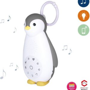 Zazu Zoe - kõlariga öölamp, pingviin, hall