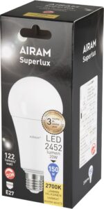 Airam Superlux 19 W standardne kupliga pirn DIM, E27, 2700 K, 2452 lm - Pilt 2