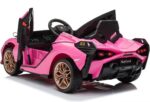Lamborghini Sian 12V laste elektriauto, roosa - Pilt 4