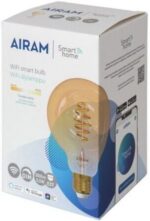 Airam SmartHome Globe 95 nutikas pirn, E27, merevaigukollane, 350lm, 1800-3000K, WiFi - Pilt 2