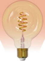 Airam SmartHome Globe 95 nutikas pirn, E27, merevaigukollane, 350lm, 1800-3000K, WiFi