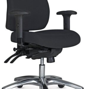 Toplux Pro 20 -toimistotuoli käsinojilla, musta