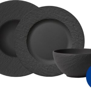Villeroy & Boch Manufacture Rock sööginõude komplekt, 6-osaline, must