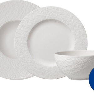 Villeroy & Boch Manufacture Rock sööginõude komplekt, 6 tk, valge