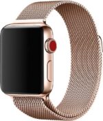 Laineline terasest punutud rihm, Apple Watch 38 / 40 / 41 / 42 mm, roosakuldne - Pilt 3